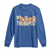 My Therapist Is My Dog Long Sleeve Shirt Cute Pomeranian Lover Meme