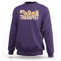 My Therapist Is My Dog Sweatshirt Cute Pomeranian Lover Meme
