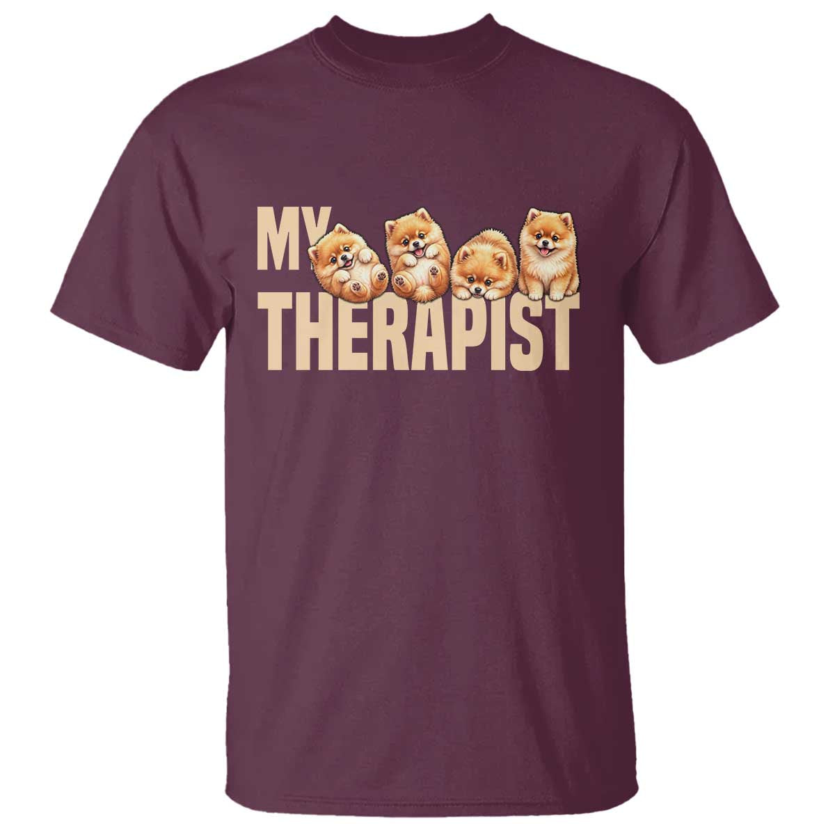 My Therapist Is My Dog T Shirt Cute Pomeranian Lover Meme