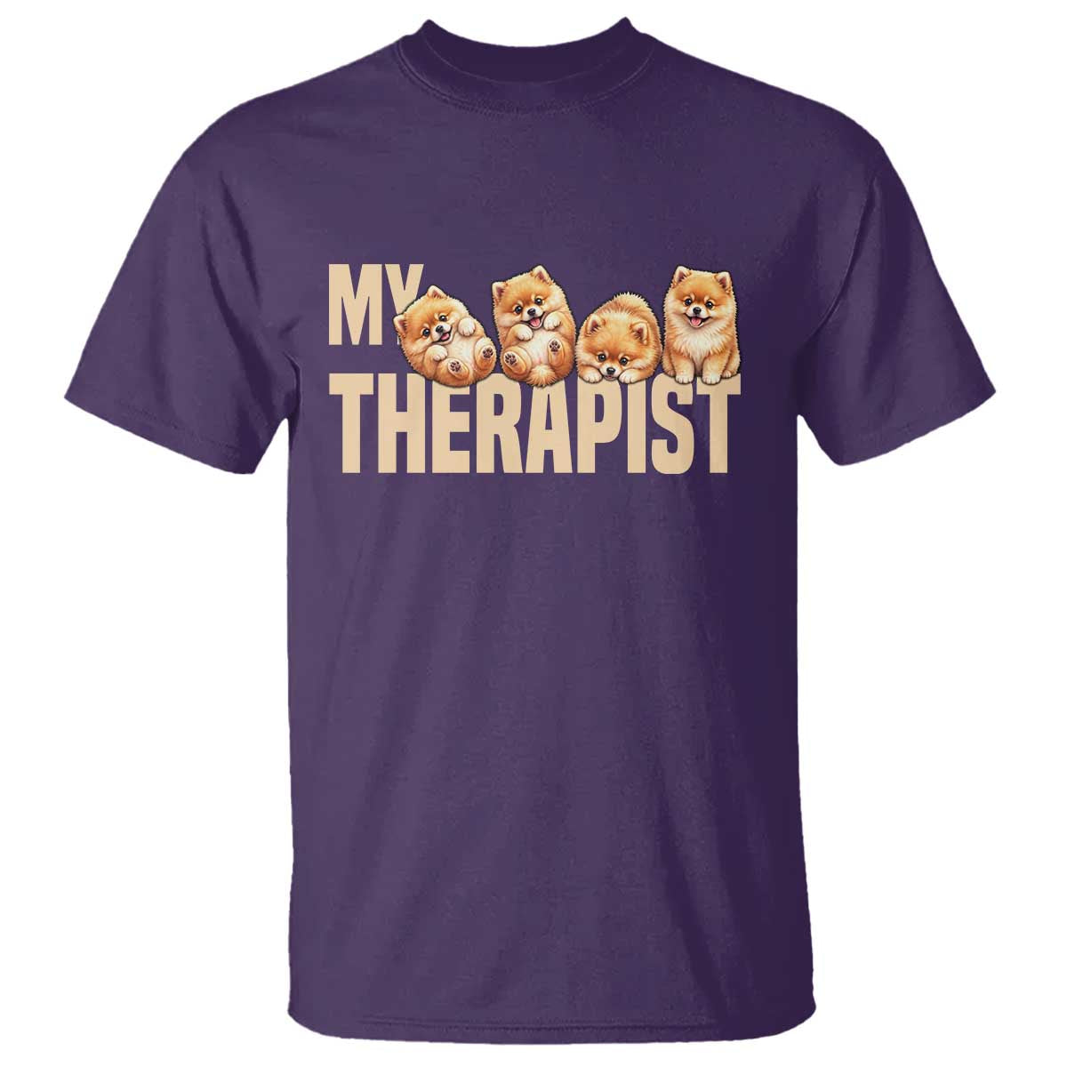 My Therapist Is My Dog T Shirt Cute Pomeranian Lover Meme
