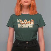 My Therapist Is My Dog T Shirt For Women Cute Pomeranian Lover Meme