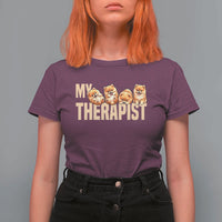 My Therapist Is My Dog T Shirt For Women Cute Pomeranian Lover Meme