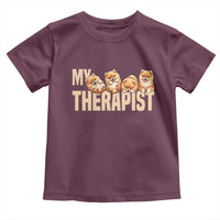 My Therapist Is My Dog Toddler T Shirt Cute Pomeranian Lover Meme