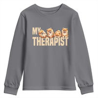 My Therapist Is My Dog Youth Sweatshirt Cute Pomeranian Lover Meme