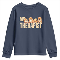 My Therapist Is My Dog Youth Sweatshirt Cute Pomeranian Lover Meme