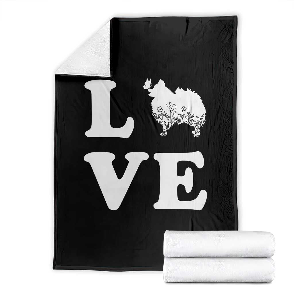 Love Pomeranian Throw Blanket Cute Pom Dog Lover Gift