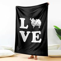 Love Pomeranian Throw Blanket Cute Pom Dog Lover Gift
