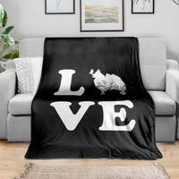 Love Pomeranian Throw Blanket Cute Pom Dog Lover Gift