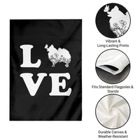 Love Pomeranian Garden Flag Cute Pom Dog Lover Gift