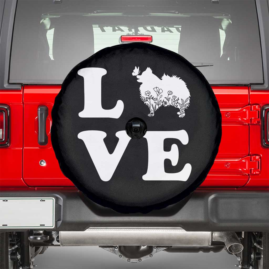 Love Pomeranian Spare Tire Cover Cute Pom Dog Lover Gift