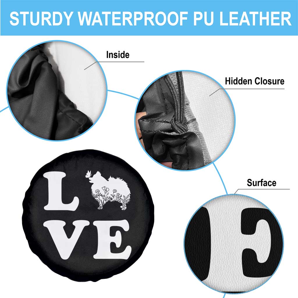 Love Pomeranian Spare Tire Cover Cute Pom Dog Lover Gift