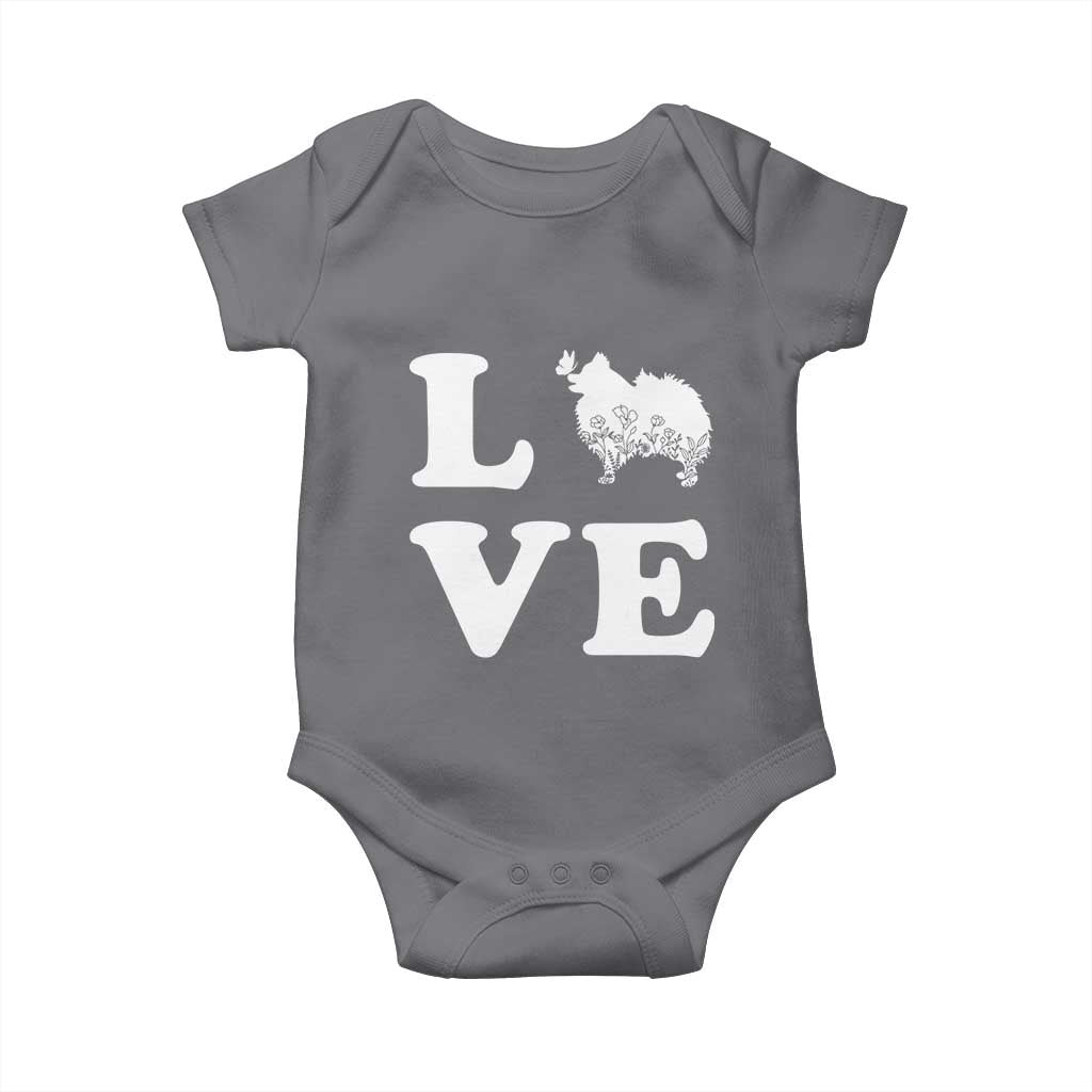 Love Pomeranian Baby Onesie Cute Pom Dog Lover Gift