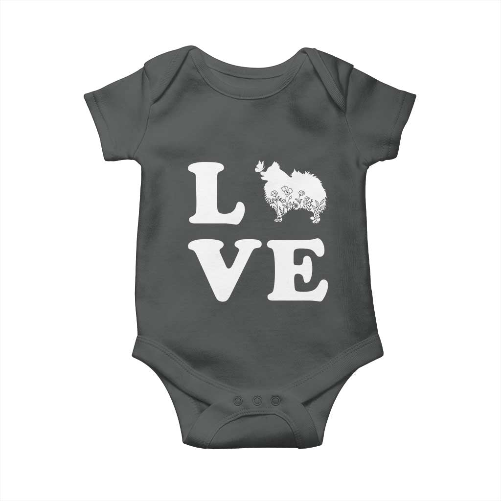 Love Pomeranian Baby Onesie Cute Pom Dog Lover Gift