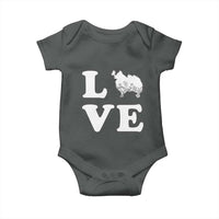 Love Pomeranian Baby Onesie Cute Pom Dog Lover Gift