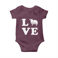 Love Pomeranian Baby Onesie Cute Pom Dog Lover Gift