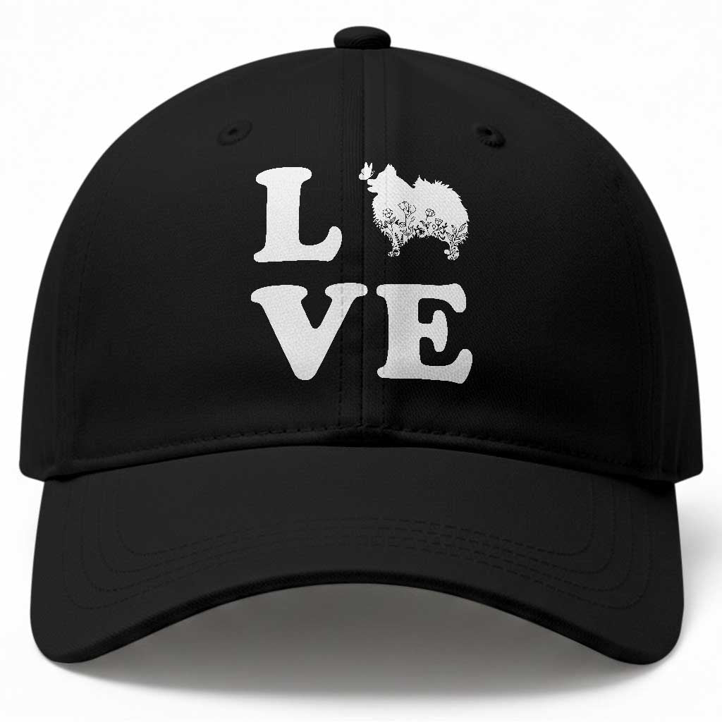 Love Pomeranian Baseball Cap Cute Pom Dog Lover Gift
