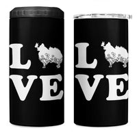 Love Pomeranian 4 in 1 Can Cooler Tumbler Cute Pom Dog Lover Gift