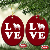 Love Pomeranian Ceramic Ornament Cute Pom Dog Lover Gift