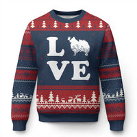 Love Pomeranian Ugly Christmas Sweater Cute Pom Dog Lover Gift