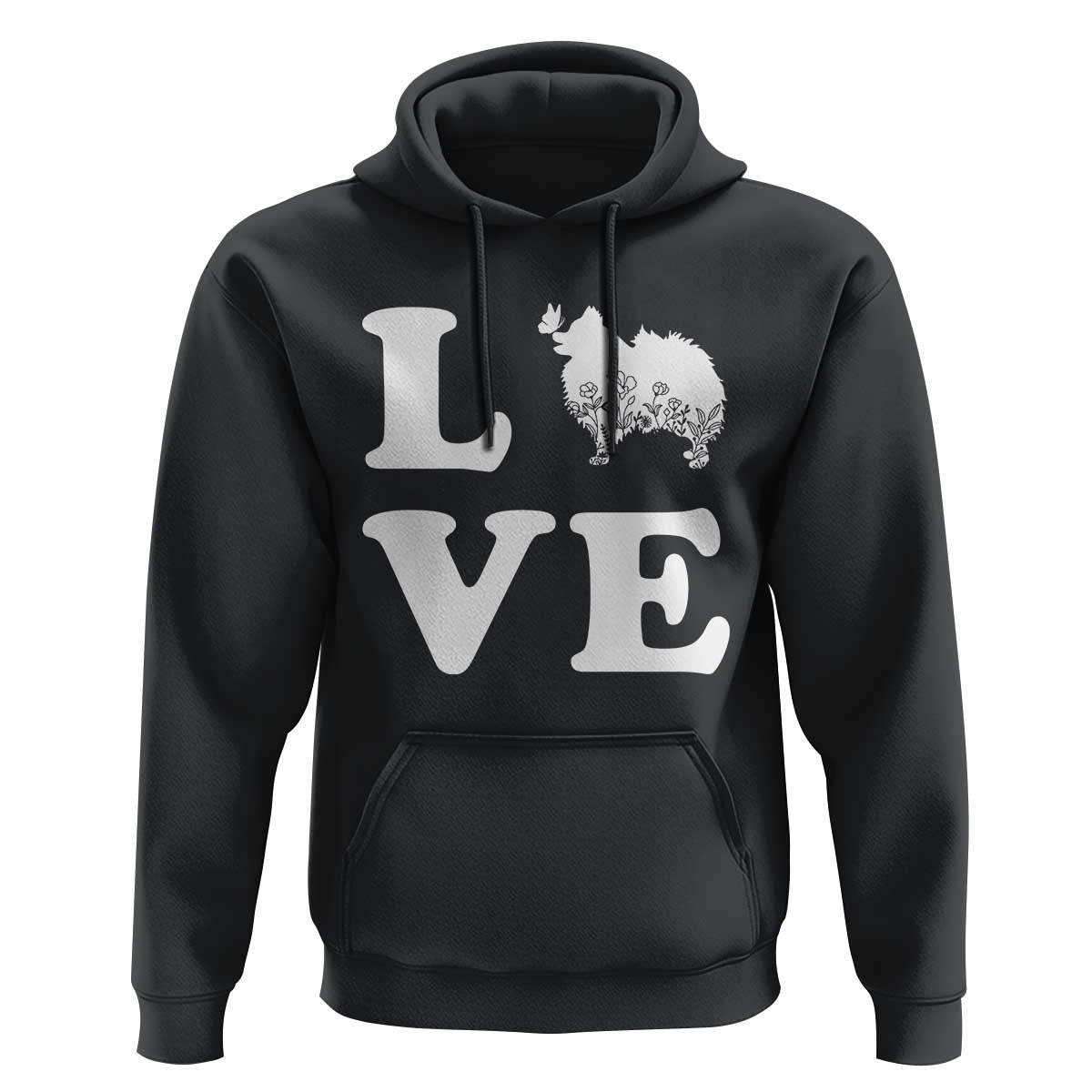 Love Pomeranian Hoodie Cute Pom Dog Lover Gift