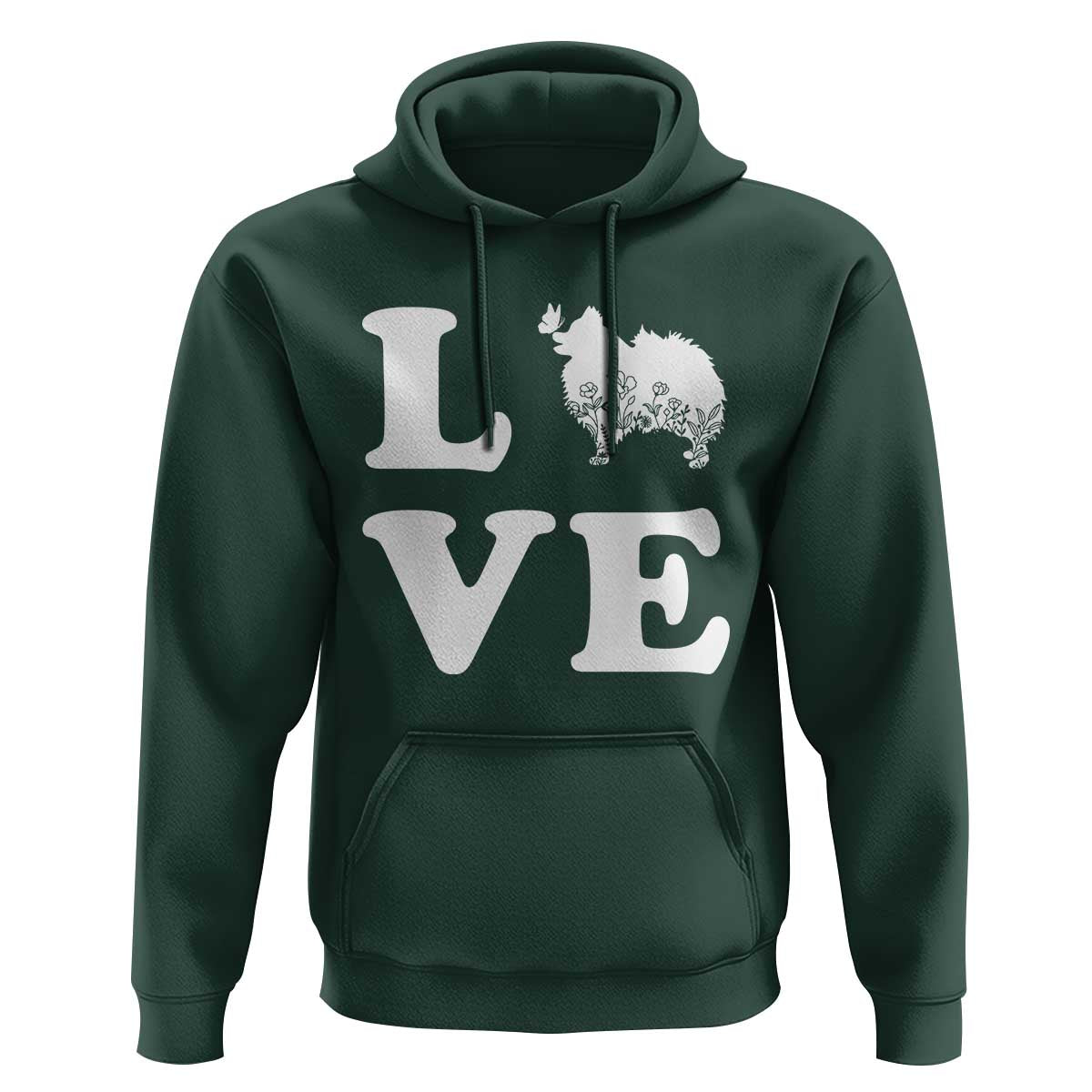 Love Pomeranian Hoodie Cute Pom Dog Lover Gift