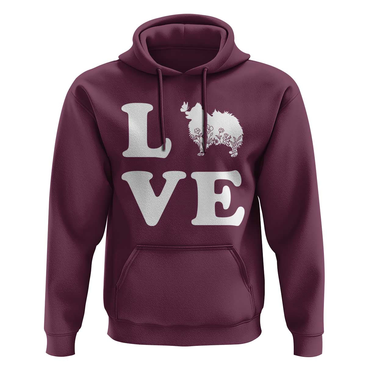 Love Pomeranian Hoodie Cute Pom Dog Lover Gift