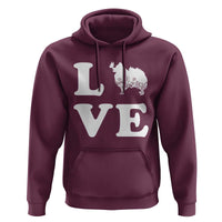 Love Pomeranian Hoodie Cute Pom Dog Lover Gift