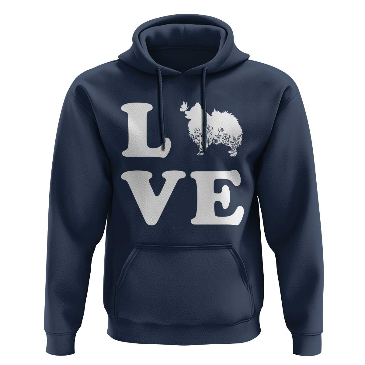 Love Pomeranian Hoodie Cute Pom Dog Lover Gift