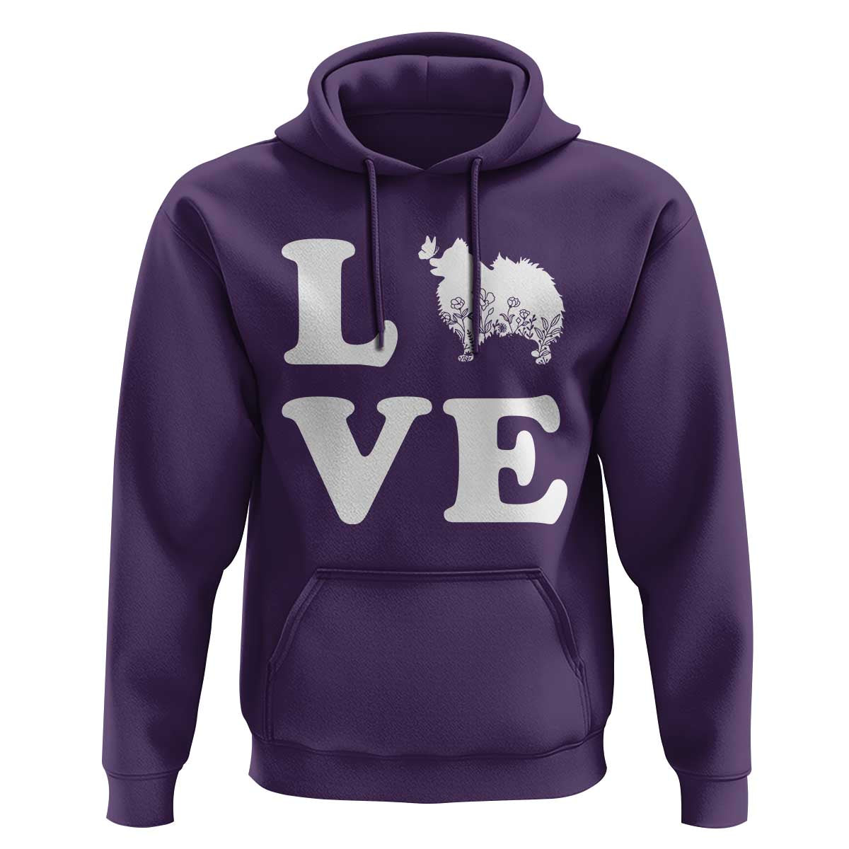 Love Pomeranian Hoodie Cute Pom Dog Lover Gift