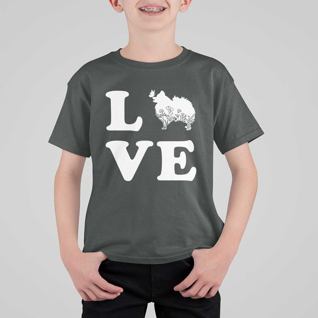 Love Pomeranian T Shirt For Kid Cute Pom Dog Lover Gift
