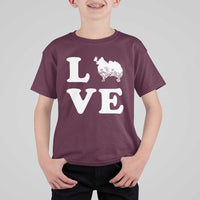 Love Pomeranian T Shirt For Kid Cute Pom Dog Lover Gift