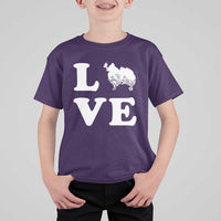 Love Pomeranian T Shirt For Kid Cute Pom Dog Lover Gift
