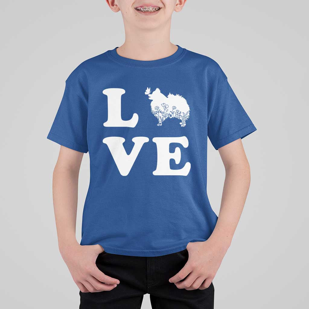 Love Pomeranian T Shirt For Kid Cute Pom Dog Lover Gift