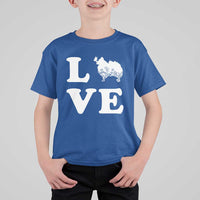 Love Pomeranian T Shirt For Kid Cute Pom Dog Lover Gift