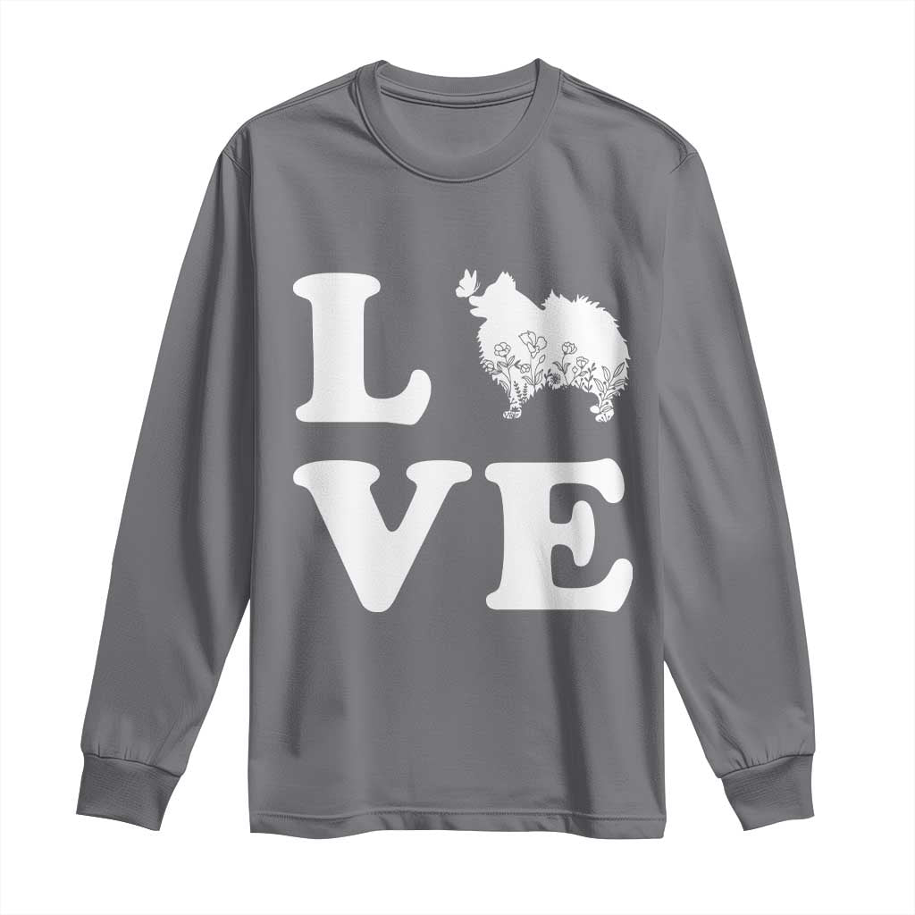 Love Pomeranian Long Sleeve Shirt Cute Pom Dog Lover Gift
