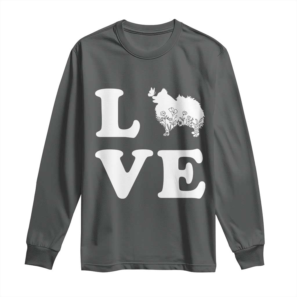 Love Pomeranian Long Sleeve Shirt Cute Pom Dog Lover Gift