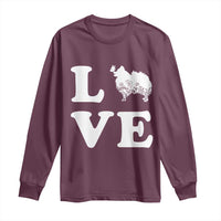 Love Pomeranian Long Sleeve Shirt Cute Pom Dog Lover Gift