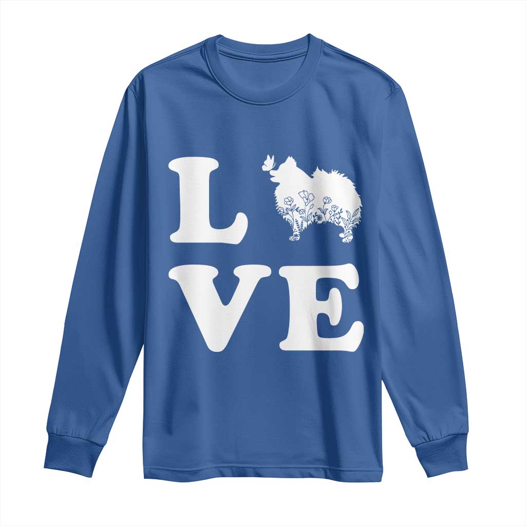 Love Pomeranian Long Sleeve Shirt Cute Pom Dog Lover Gift