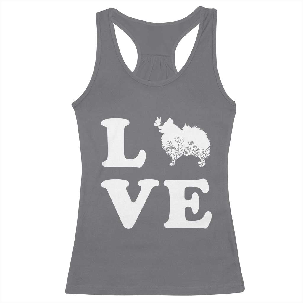 Love Pomeranian Racerback Tank Top Cute Pom Dog Lover Gift