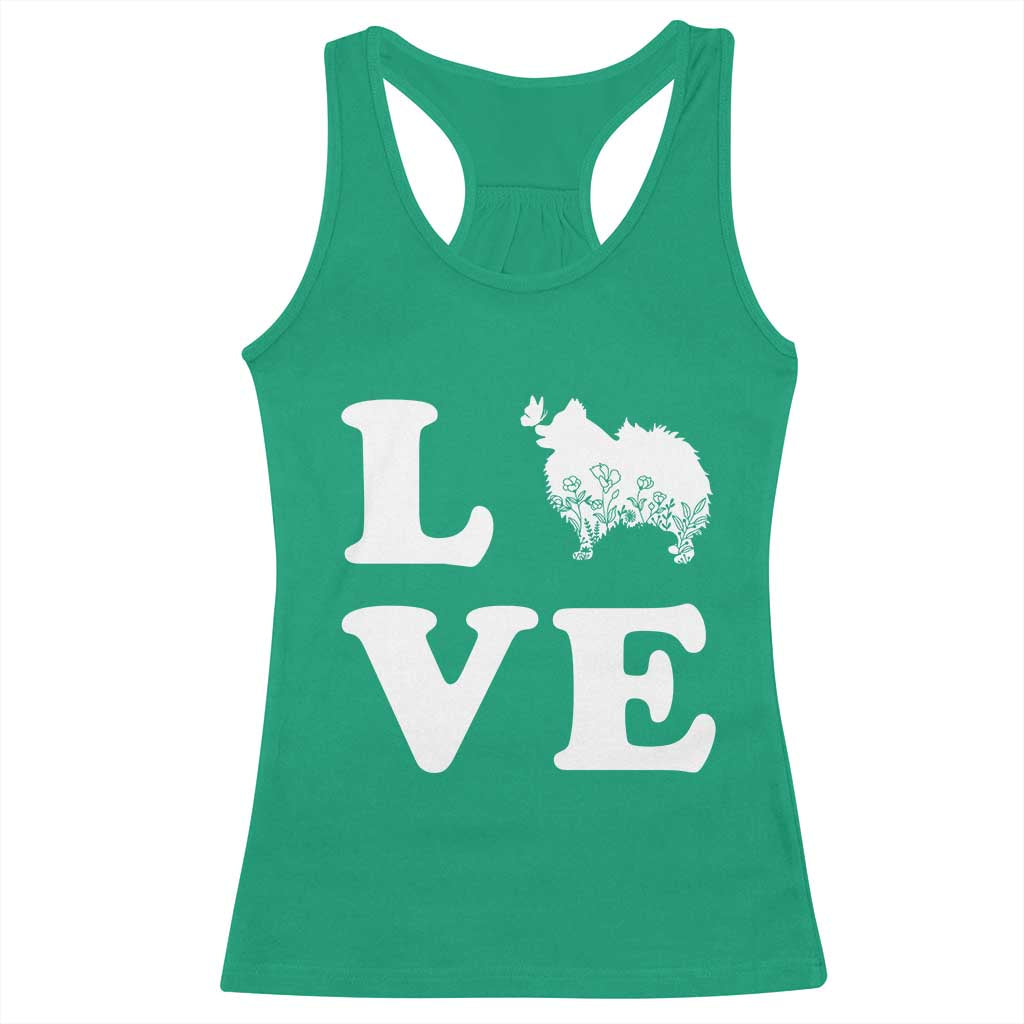 Love Pomeranian Racerback Tank Top Cute Pom Dog Lover Gift