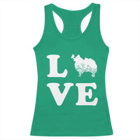 Love Pomeranian Racerback Tank Top Cute Pom Dog Lover Gift