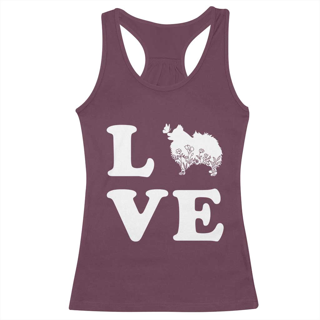 Love Pomeranian Racerback Tank Top Cute Pom Dog Lover Gift