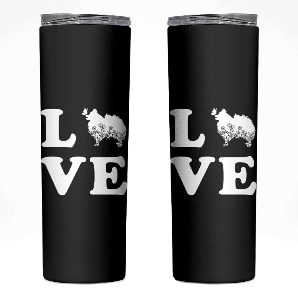 Love Pomeranian Skinny Tumbler Cute Pom Dog Lover Gift