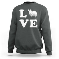Love Pomeranian Sweatshirt Cute Pom Dog Lover Gift
