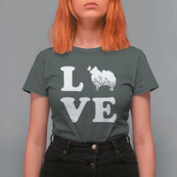 Love Pomeranian T Shirt For Women Cute Pom Dog Lover Gift