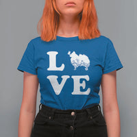 Love Pomeranian T Shirt For Women Cute Pom Dog Lover Gift