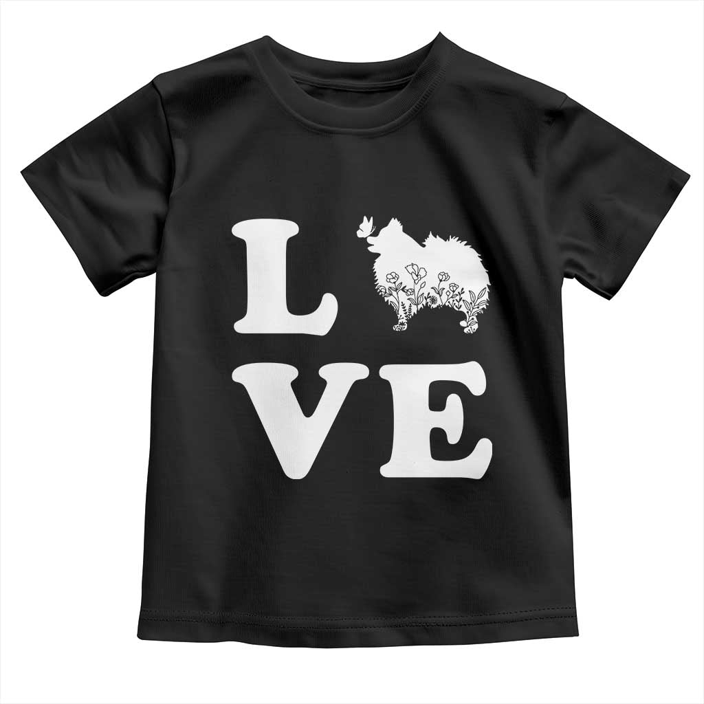 Love Pomeranian Toddler T Shirt Cute Pom Dog Lover Gift