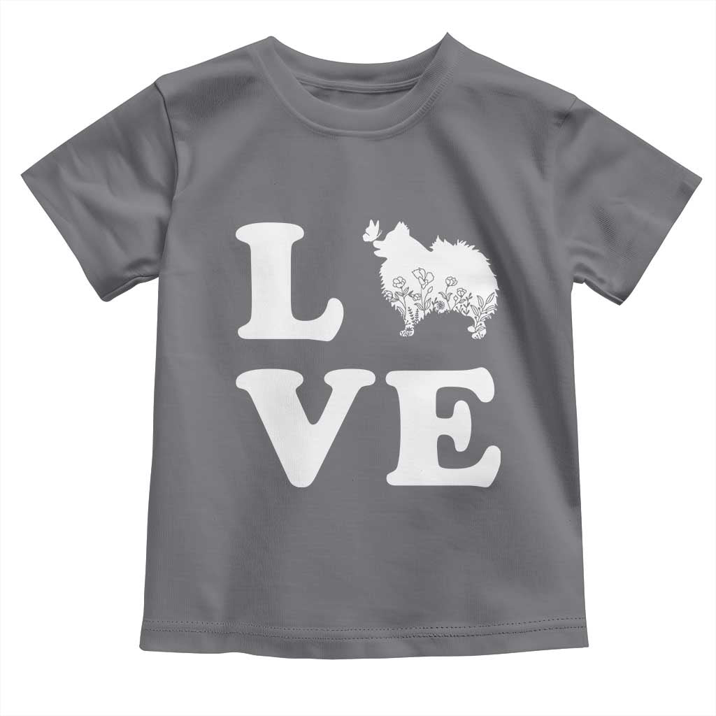 Love Pomeranian Toddler T Shirt Cute Pom Dog Lover Gift