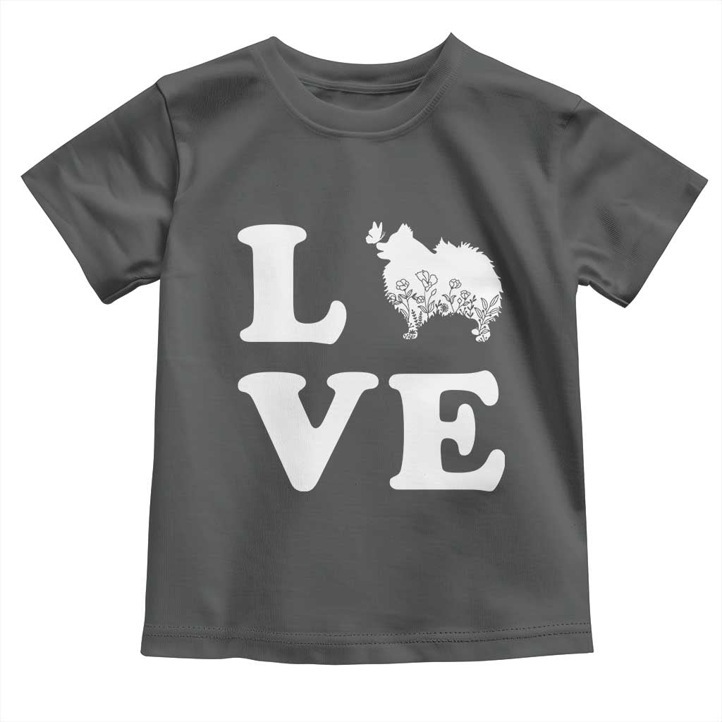 Love Pomeranian Toddler T Shirt Cute Pom Dog Lover Gift