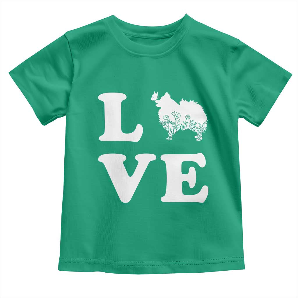 Love Pomeranian Toddler T Shirt Cute Pom Dog Lover Gift